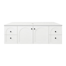 Stevie 1500mm Wall Hung Single Vanity with Stone Countertop